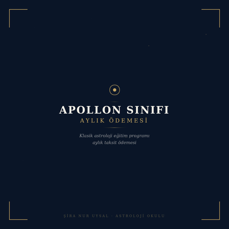 APOLLON 2025-2026 SINIFI AYLIK ÖDEMESİ