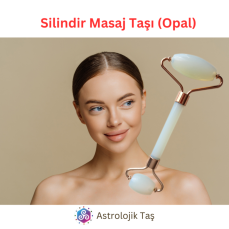Opal Doğal Taş Yüz Masaj Silindiri (Roz Face Roller)