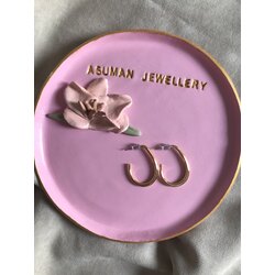 Altın Kaplama Oval Küpe