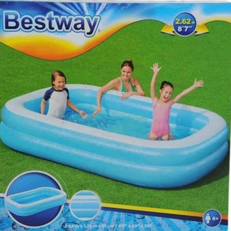 Bestway Dikdörtgen Şişme Aile HAVUZU(262X175X51CM)