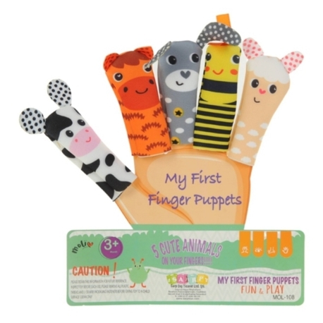 5’li Parmak Kuklası Seti – Hayvan Figürlü Finger Puppets


