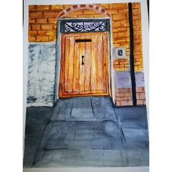 Kapı - suluboya 
