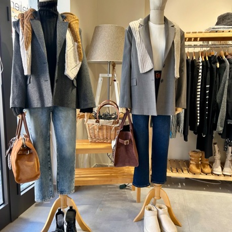 Oversize Açık Gri Blazer Ceket