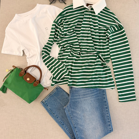 Polo Yaka Uzun Kollu Sweatshirt