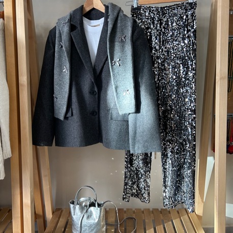 Oversize Koyu Gri Blazer Ceket