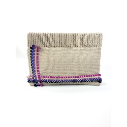 Capella Örgü Süet Clutch / Taş Rengi