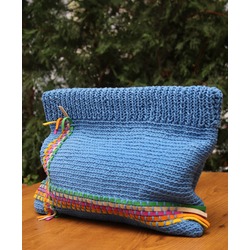 JUNO SÜET DETAYLI ÖRGÜ CLUTCH ÇANTA 