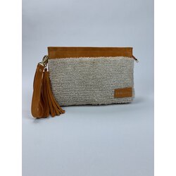 Capella Süet Örgü Clutch Çanta /Turuncu