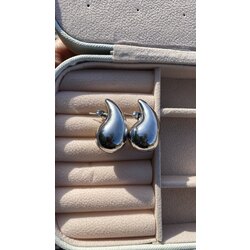 Silver drop küpe