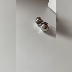 Silver top küpe