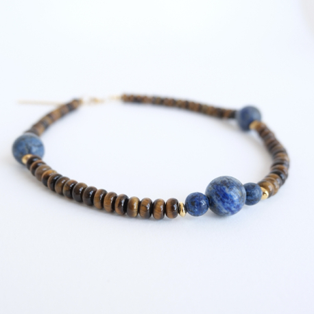 Lapis Lazuli & Kaplangözü Doğal Taş Kolye