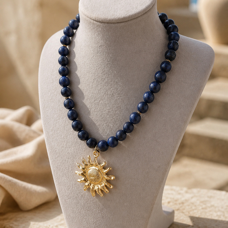 Lapis Lazuli Güneş Kolye
