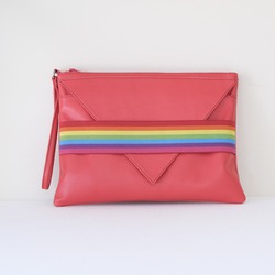 Red Lover Clutch ★ Gökkuşağı Kırmızı Deri Portföy Çanta