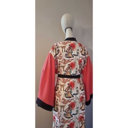 Geisha Mercan Rengi Kimono Elbise