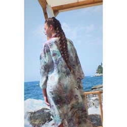 Underwater Kimono ★ Sualtı Simli Keten Kimono
