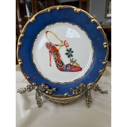 Mavi Dolce Gabbana Sandalet Desenli Pasta Tabağı