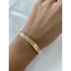 Gold Dikdörtgen Porselen Kaplama Marka Model Bileklik