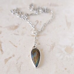 Labradorite Leaf Kolye
