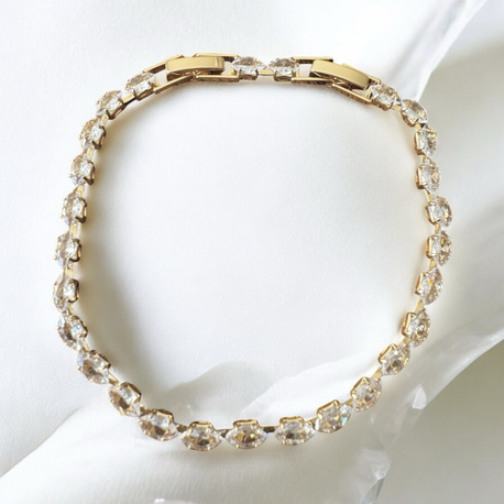 Zirkon Taşlı Gold Suyolu