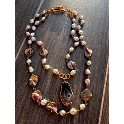 Pearly Agate Kolye