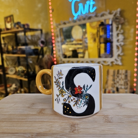 El Yapımı Seramik Fincan – Elde Çizilmiş Unique Çay & Kahve Fincanı 200 ml