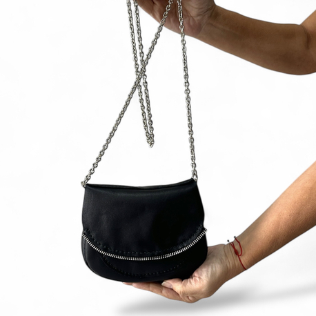 Siyah Deri Mini Bag 
