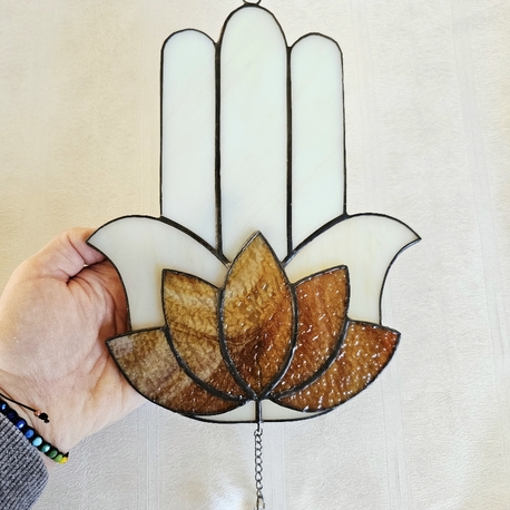 Hamsa&Kahve Lotus Duvar Çalışması
