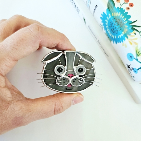 Scottish Fold Broş