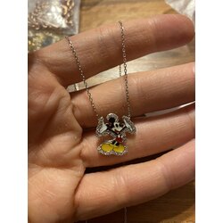 Mickey Mouse 925 Ayar Gümüş Kolye