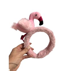Açık pembe flamingo Peluş Taç