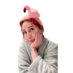 Şeker Pembe Flamingo Peluş Taç