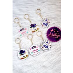 Ahşap Mezuniyet Anahtarlık (İstenilen Kart Tasarımı ile)