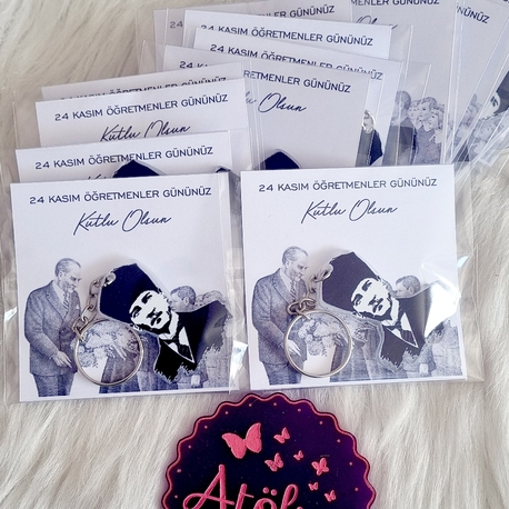 Pleksi Atatürk Anahtarlık 