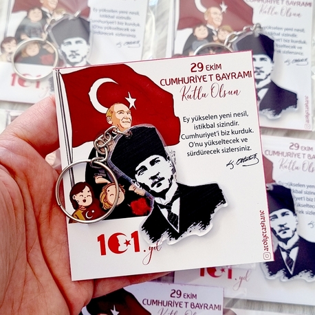29 Ekim Atatürk Anahtarlık
