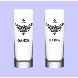 2 li Kişiye Özel İsimli Votka Bardağı Vodka