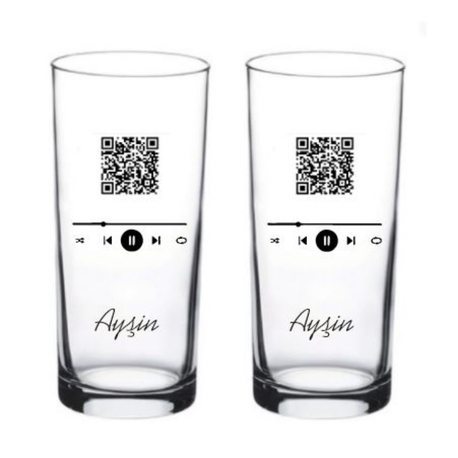 2 li Barkodlu İsimli Rakı Kadehi