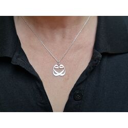 925 Ayar Gümüş Çifte Vav Kolye