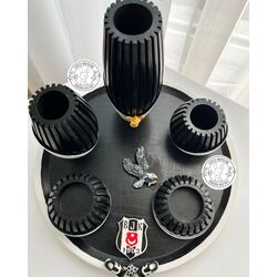 Beşiktaş Vazo ve Mumluk Seti 