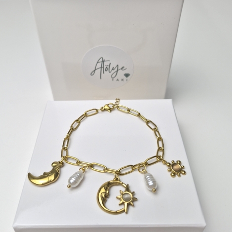 Gökyüzü charm bileklik