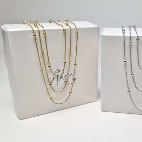 3 zincirli kolye *gold
