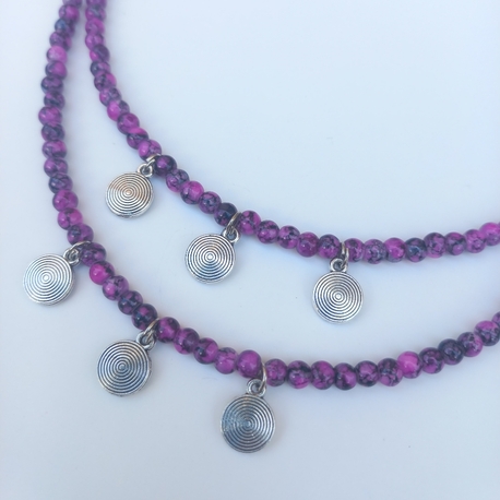 Spiral charm kolye