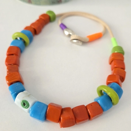 Turuncu bodrum camı kolye