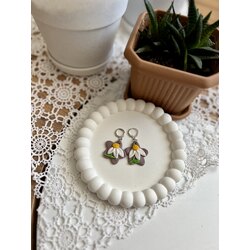 Polimer Küpe & Papatya