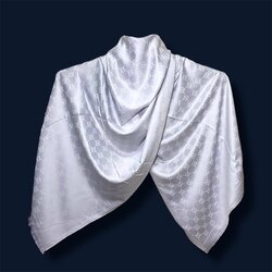 Lux İthal Marka Kaşmir İpek Şal - Silver Gri 