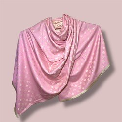 Lux İthal Marka Kaşmir İpek Şal - Soft Pembe 