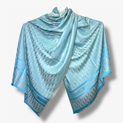 Lux İthal Marka Kaşmir İpek Şal - Vizon Light Blue 