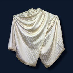 Lux İthal Marka Kaşmir İpek Şal - Bej 