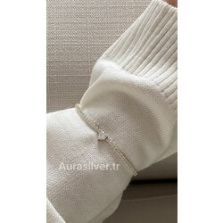 beyaz Pandora tenis bileklik