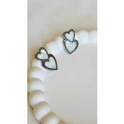 2’li kalp slver küpe
