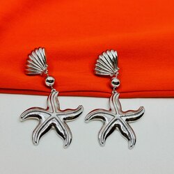 Deniz yıldızı silver küpe